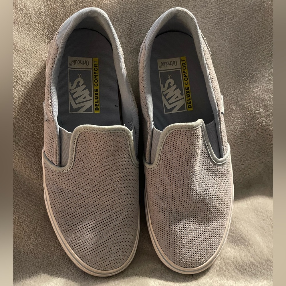 Vans Gray Classic Slip-On Loafers